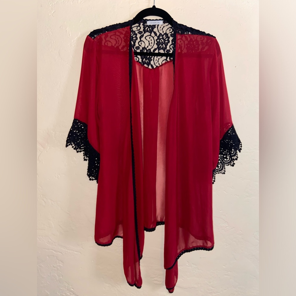 Sheer Lace & Crochet Top